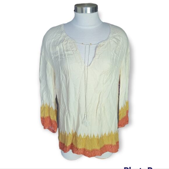 Joie Sancia Ikat Print Top medium - Picture 3 of 7